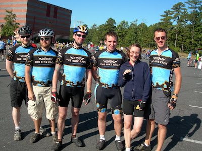 team bike rack at the ms 150