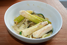 Cannelloni de poireaux farcis de salsifis