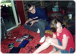 At home in Latrobe - playing PlayStation
