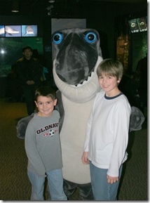 they even have walking sharks here - of course Amanda wanted nothing to do with him
