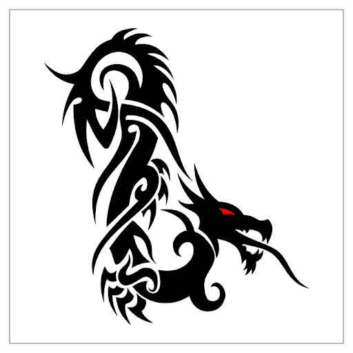 Black Dragon-Tribal Tattoo