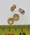 Rondelles-4mm Crystal-Gol