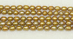 Pearl, cultured freshwater (dyed), gold,