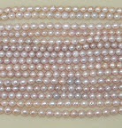 Pearl, cultured freshwater, rice, mauve,