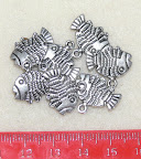 Silver alloy charm - Fish
