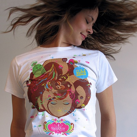 Supakitch X Artcotic tee shirt collaboration