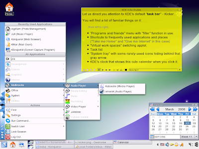 The KDE desktop environment on Linux.
