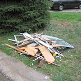 The rubble pile from just one of the old windows - a lot more than youâ€™d expect!