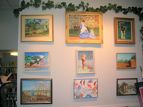 A sampling of Al Mandrachia's paintings, on display in Melrose, MA A sampling of Al Mandrachia's paintings, on display in Melrose, MA