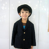 Kai in his school uniform, ready for his first day of school at Takanawa Yochien