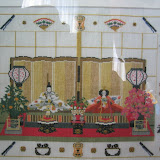 Maria's aunt Hiroko designs her own embroidery