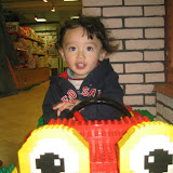 Another shot of Eidan in the lego car