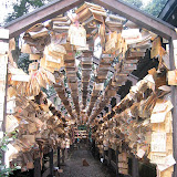 A massive collection of prayer boards at Hikawa shrine, in Kawagoe