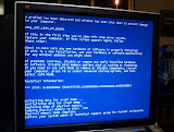 Un bel BSOD al Ludicomix 2007, di lì a poco avrei abbandonato la scuderia AMD...