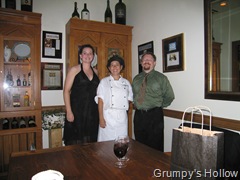 Enchanted Rose, Chef Amy, and Grumpwurst