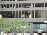 Spotted some Simpsons characters in what I guess where some Fox offices right on Michigan Ave.