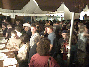 Into the evening and it's packed