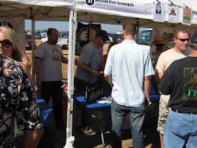 Tomme and Vinnie Cilurzo in the Russian River booth
