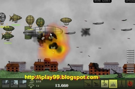 balloon invasion,防空砲擊,塔防遊戲