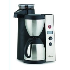 Capresso 455 CoffeeTEAM Therm Stainless Coffeemaker Burr Grinder Combination