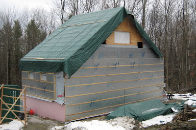 The front of the house after the thaw