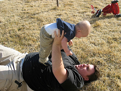 Logan and Jeffy playing.