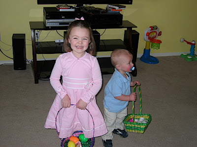 The kids in their Easter best.