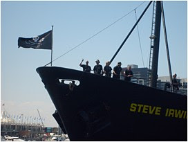 Sea Shepherd Crew on Bow