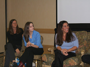 Heather Cushman-Dowdee, Melissa Collins, and Laura Shanley at the Why Women Stay Home Alone panel at the 2008 Trust Birth Conference