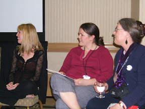 Heather Brock, Emily Reeves, and Jody McLaughlin at the Why Women Stay Home Alone panel at the 2008 Trust Birth Conference