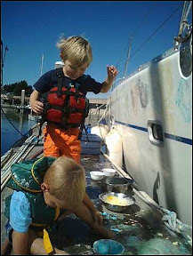 Boat fingerpainting