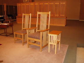Presider's chair and an additional seat