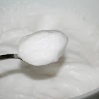 Emulsion au petit lait de yaourt de soja façon œufs en neige