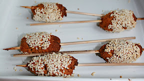 Brochettes d'okara façon BBQ