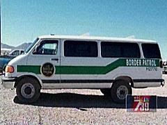 van with fake border patrol markings