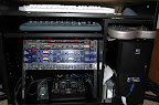 Former studio rack (mid-2005) top to bottom: (2) ART Tube Channel preamps, (2) ART TPS preamps, Behringer Multicom compressor + Optimus SSM-50 DJ mixer + Behringer Bass V-Amp