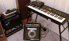 My “early college days” rig (1996) -- all of which is long gone... Samson wireless, Digitech GSP-21 Legend FX, Digitech IPS-33 pitch shifter, Fender M80 combo, Alesis SR-16 drum machine, Yamaha SY-35 synth, Hartke Kickback 10 bass combo