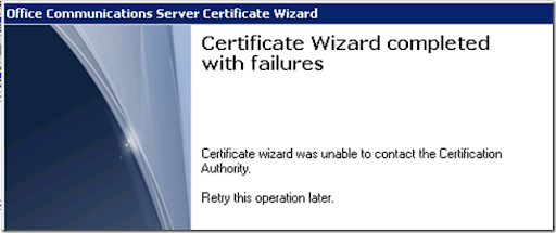 the Certificate Wizard on