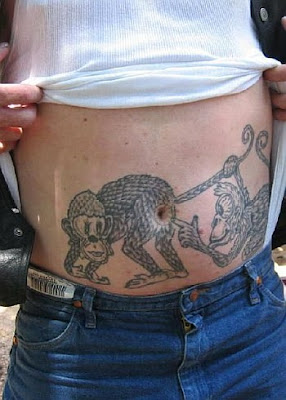 monkey behind tatoo