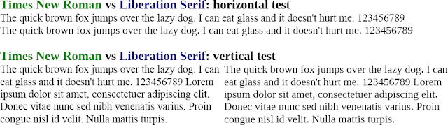 Times New Roman vs. Liberation Serif