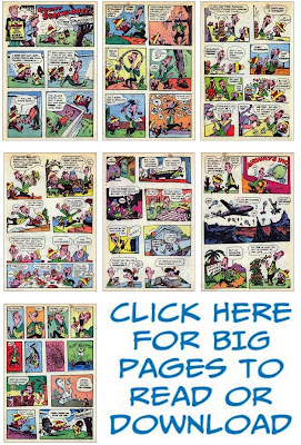 Thumbnail images of all the pages from Count Screwloose story from ACG comics Kilroys