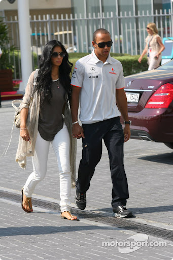 Singer of Pussycat Dolls Spotted in Abu Dhabi with Lewis Hamilton