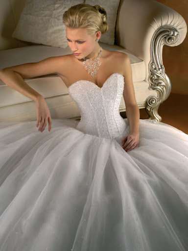 Strapless Bustier Wedding Gown