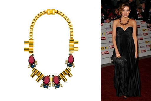 Dannii Minogue Maxi Crystal Necklace at The Pride of Britain Awards in London