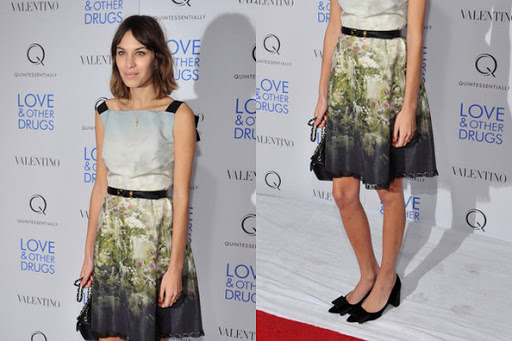 Alexa Chung Nice Combination of Valentino and Louis Vuitton