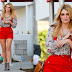 Mischa Barton Fresh Look Tomato Red High Waisted Overall Short