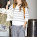 Rachel Bilson at Airport Look Pregnant in Oversized Outfits