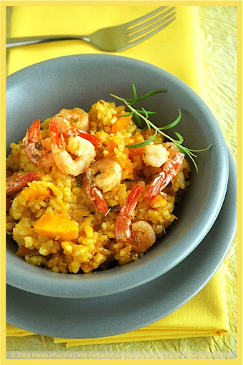 Pumpkin Risotto with Shrimps (02) by MeetaK