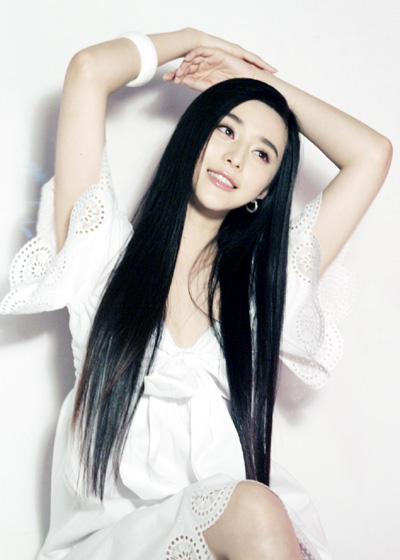chinese hairstyles. Asian long balck hairstyle Fan