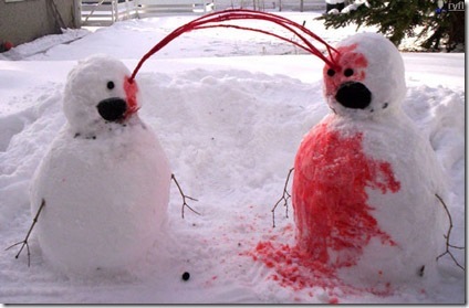 Snowmen pop up eyes!